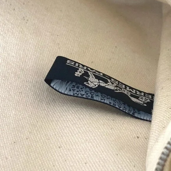 HERMES Saksaw PM Saksaw PM Bag Tote Bag Hand Bag Canvas Beige